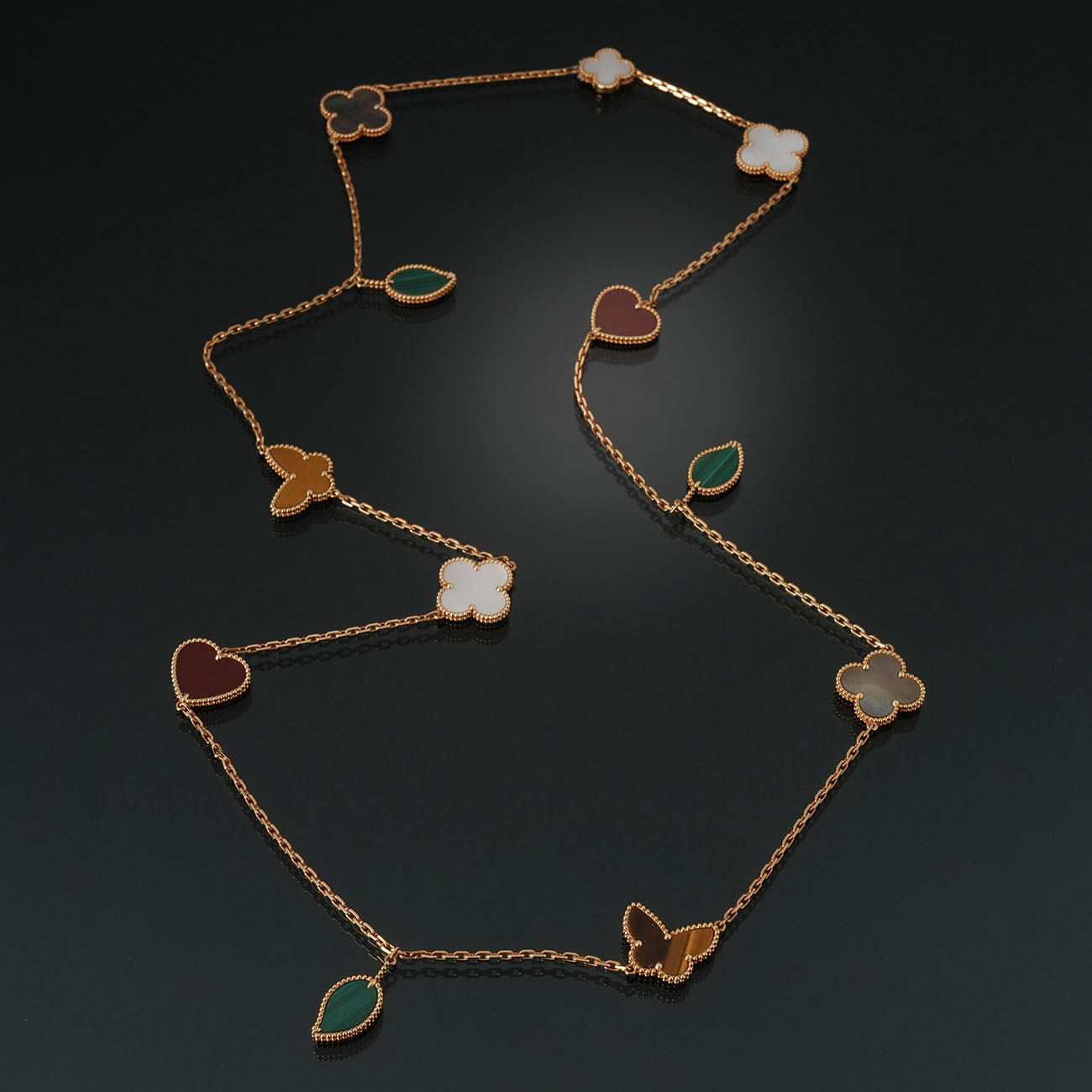VAN CLEEF & ARPELS(USED)반클리프 12모티브 럭키 알함브라 롱 네크리스